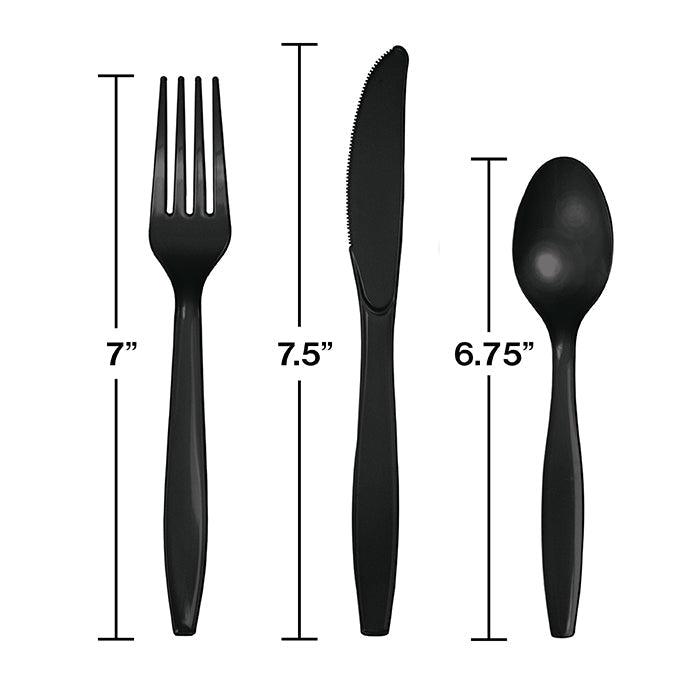 Black Assorted Cutlery Set, 18 ct | Amazing Pinatas 