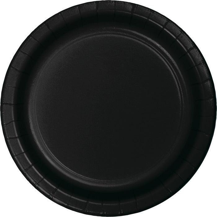 Black Banquet Plates, 24 ct | Amazing Pinatas 