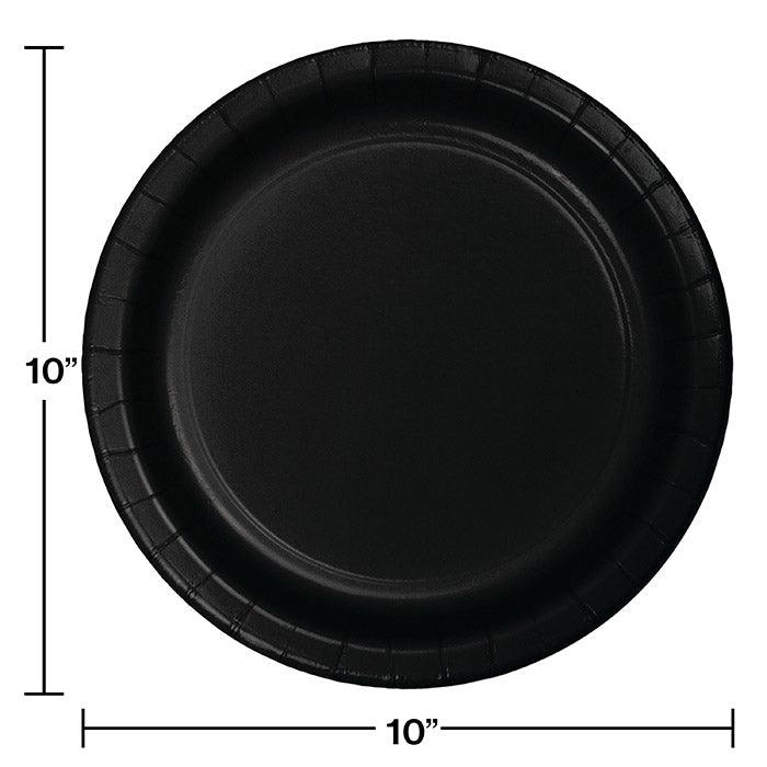 Black Banquet Plates, 24 ct | Amazing Pinatas 