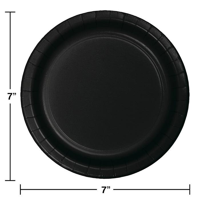 Black Dessert Plates, 24 ct | Amazing Pinatas 