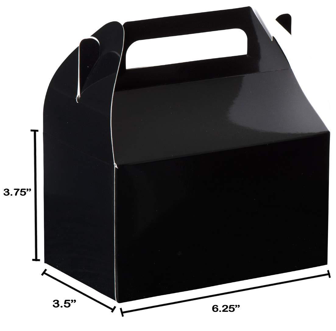 Black Party Favors Paper Treat Boxes 20 Pack 6.25" X 3.75" X 3.5" | Amazing Pinatas 