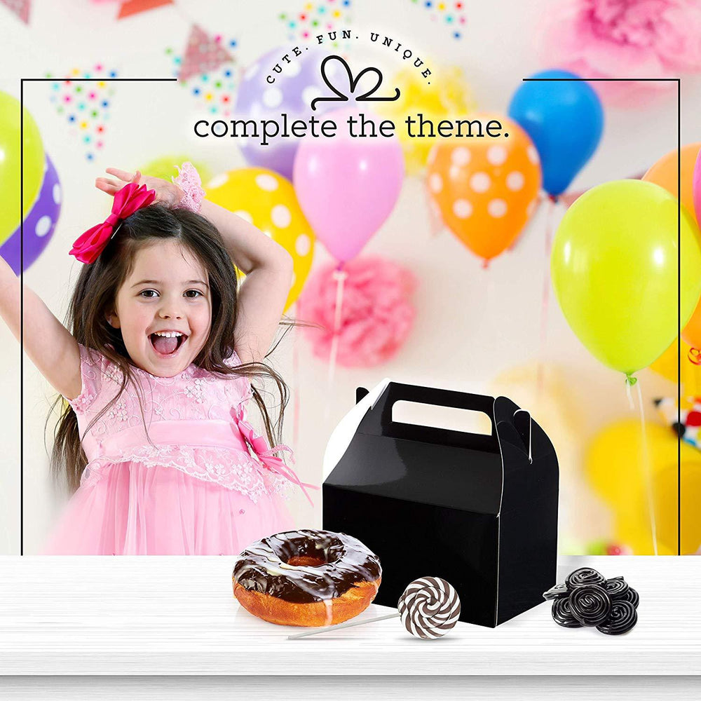 
                  
                    Black Party Favors Paper Treat Boxes 20 Pack 6.25" X 3.75" X 3.5" | Amazing Pinatas 
                  
                