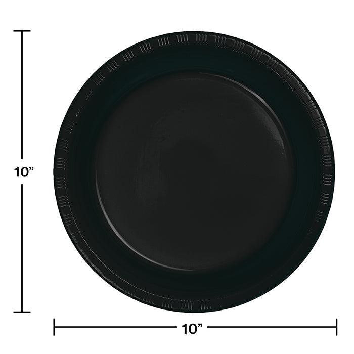 Black Plastic Banquet Plates, 20 ct | Amazing Pinatas 