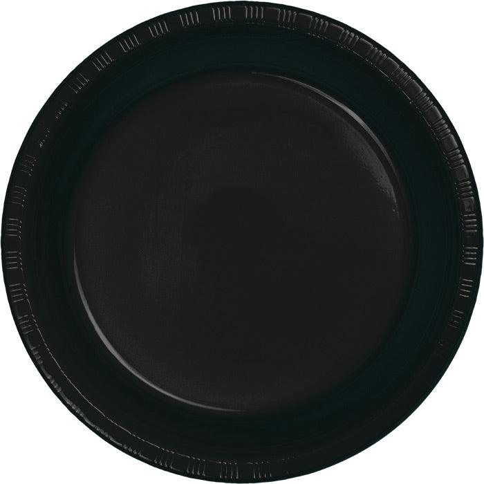 Black Plastic Dessert Plates, 20 ct | Amazing Pinatas 