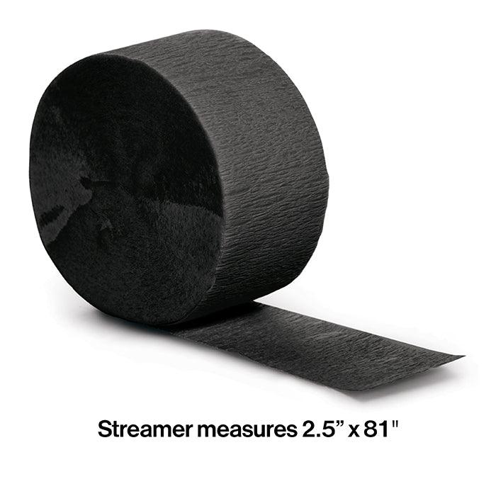 Black Velvet Crepe Streamers 81' | Amazing Pinatas 