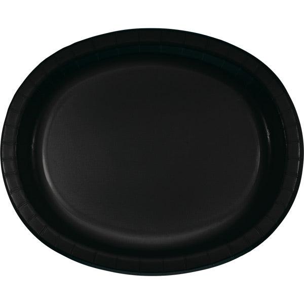 Black Velvet Oval Platter 10" X 12", 8 ct | Amazing Pinatas 