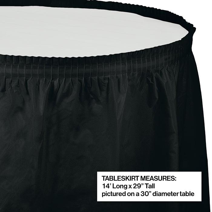 Black Velvet Plastic Tableskirt, 14' X 29" | Amazing Pinatas 