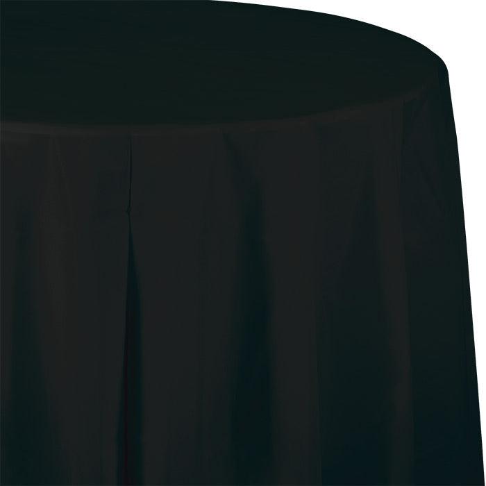 
                  
                    Black Velvet Round Plastic Tablecover, 82" | Amazing Pinatas 
                  
                