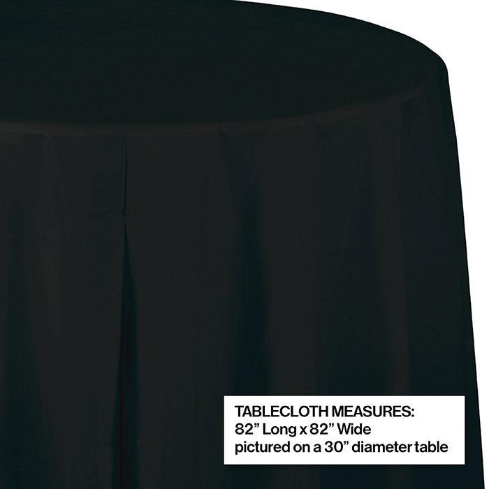 
                  
                    Black Velvet Round Plastic Tablecover, 82" | Amazing Pinatas 
                  
                