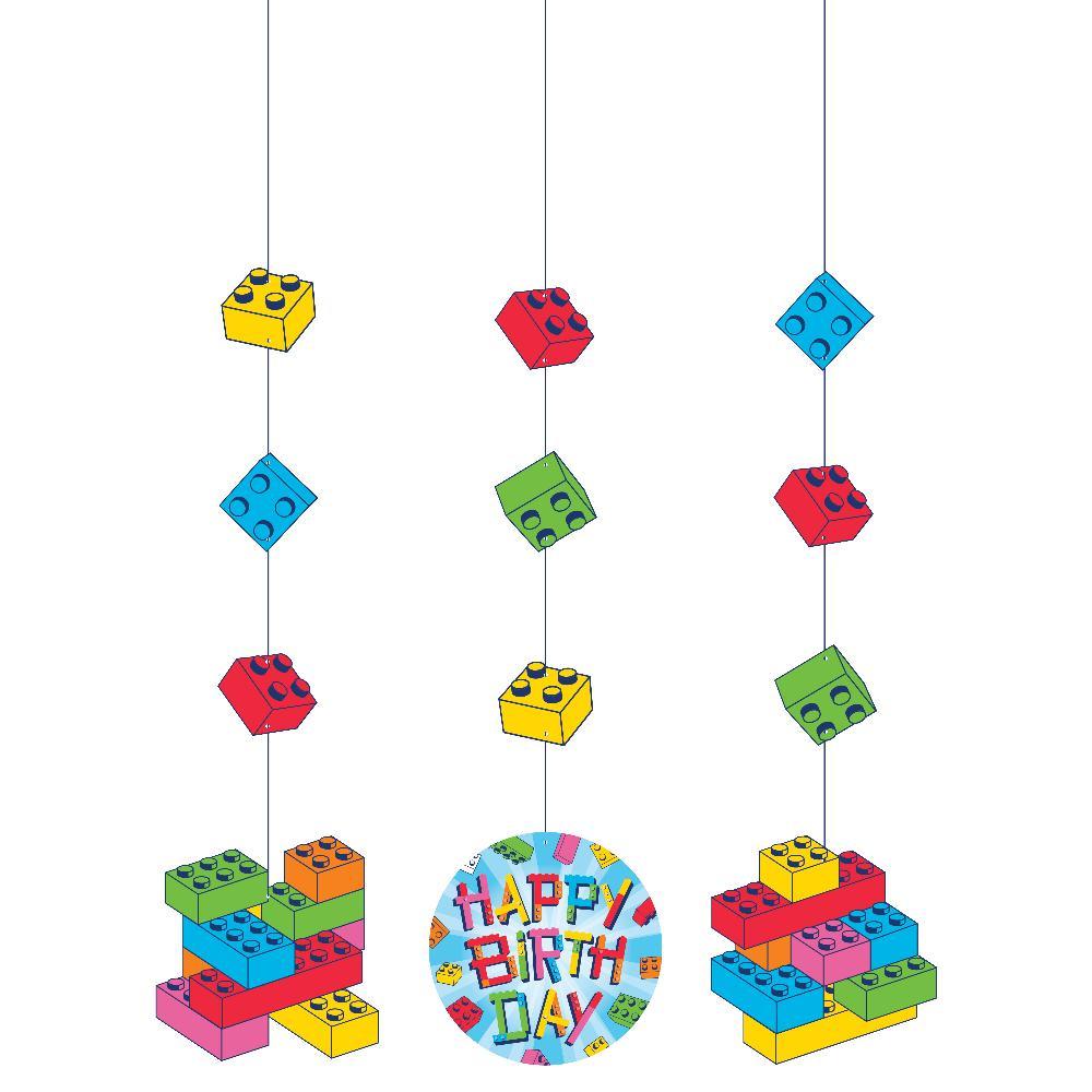 Block Bash Hanging Cutouts (3 per Pkg) | Amazing Pinatas 