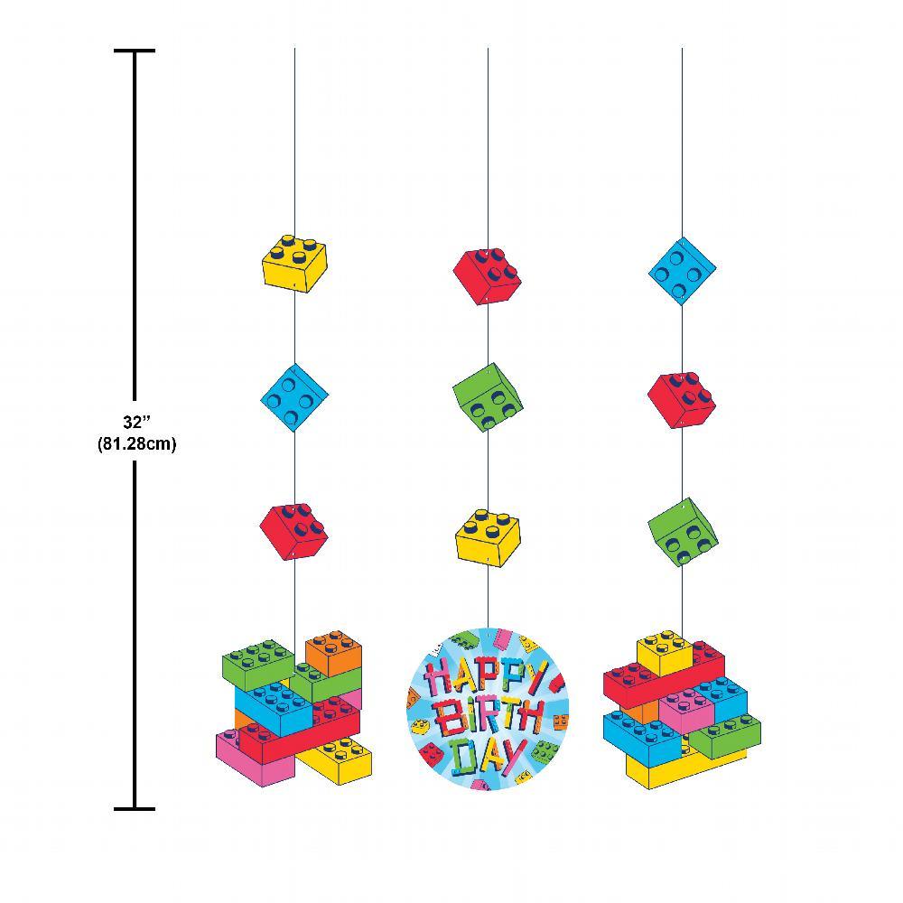 Block Bash Hanging Cutouts (3 per Pkg) | Amazing Pinatas 