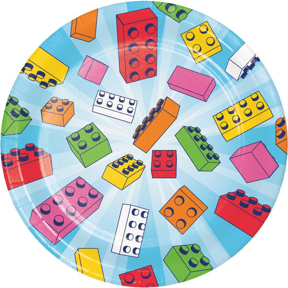 Block Bash Luncheon Plate (8 per Pkg) | Amazing Pinatas 