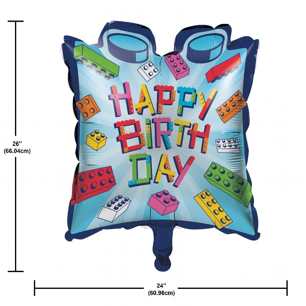 Block Bash Metallic Balloon Shaped (1 per Pkg) | Amazing Pinatas 