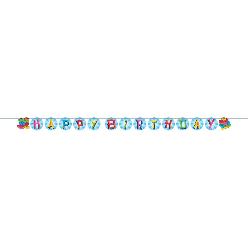 Block Bash Ribbon Banner Shaped (1 per Pkg) | Amazing Pinatas 