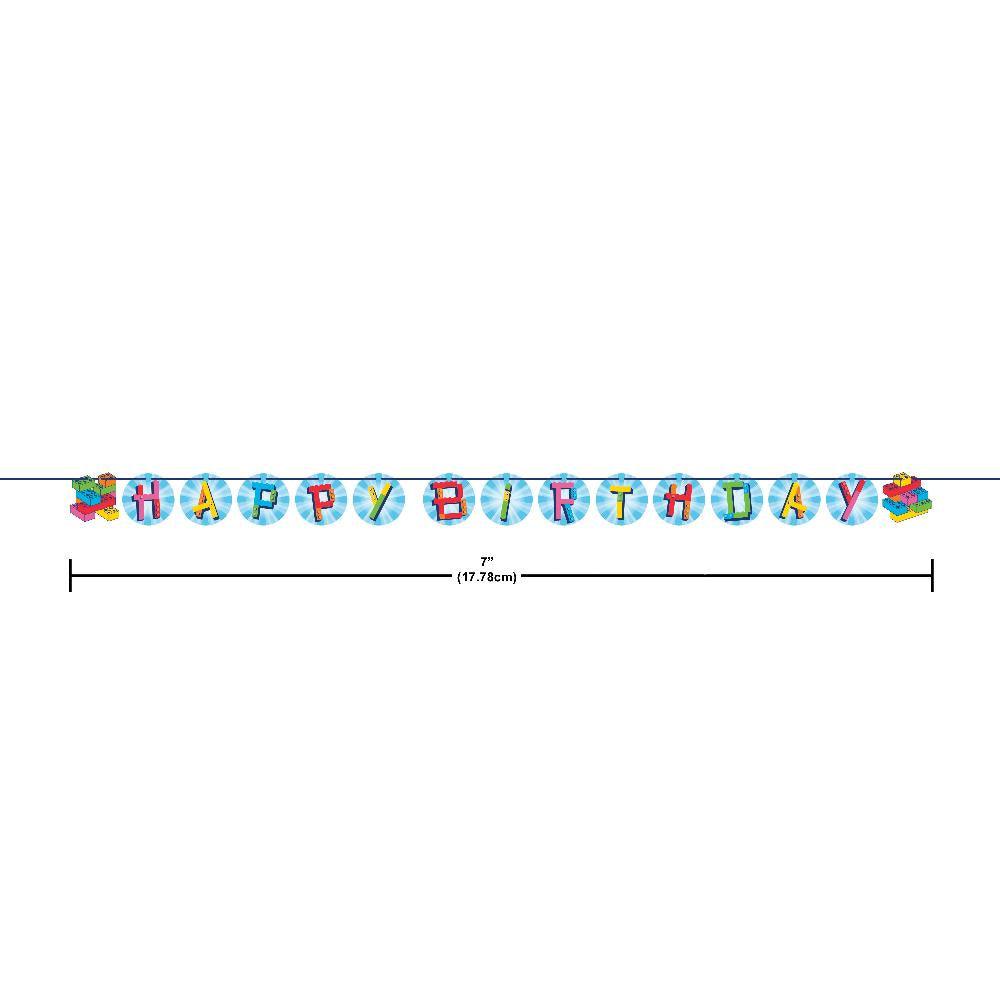 Block Bash Ribbon Banner Shaped (1 per Pkg) | Amazing Pinatas 