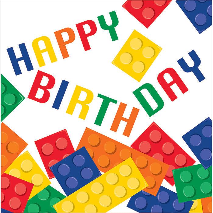 Block Party Birthday Napkins, 16 ct | Amazing Pinatas 