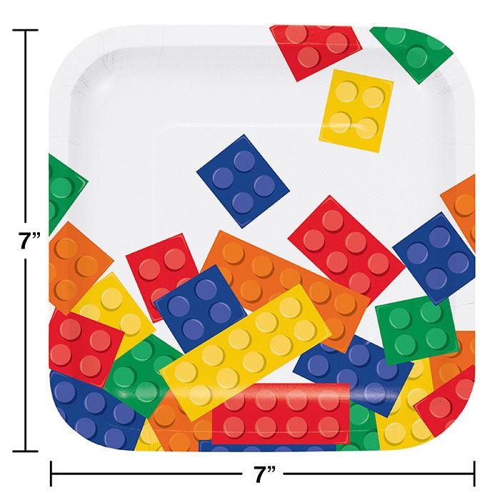 Block Party Dessert Plates, 8 ct | Amazing Pinatas 