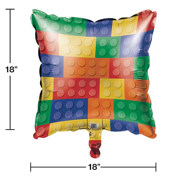 Block Party Metallic Balloon 18" Sq | Amazing Pinatas 