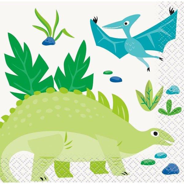 
                  
                    Blue & Green Dinosaur Birthday Party Beverage Napkins, Pack of 16 | Amazing Pinatas
                  
                