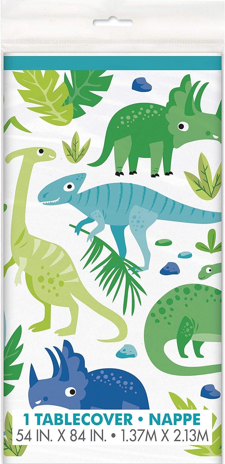 Blue & Green Dinosaur Birthday Party Table Cover | Amazing Pinatas