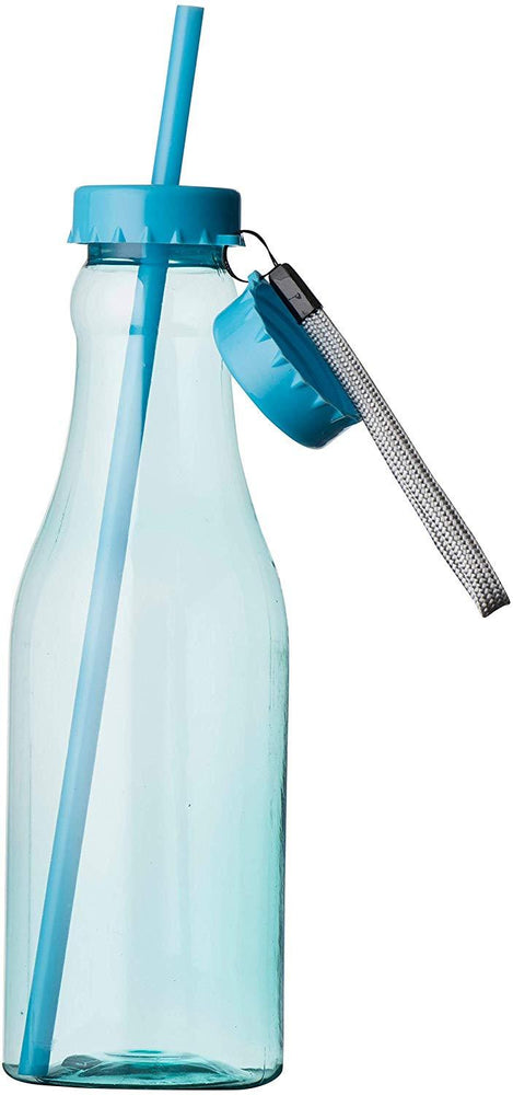 Blue Plastic Bottle With Straw 12 Pack 22 Oz | Amazing Pinatas 