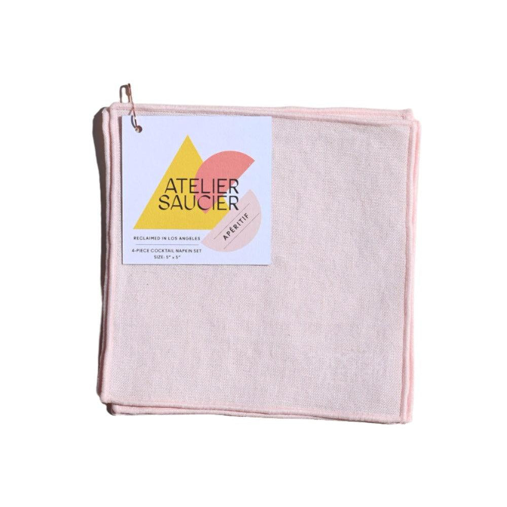 Blush Linen Cocktail Napkins | Set of 4 | Amazing Pinatas 