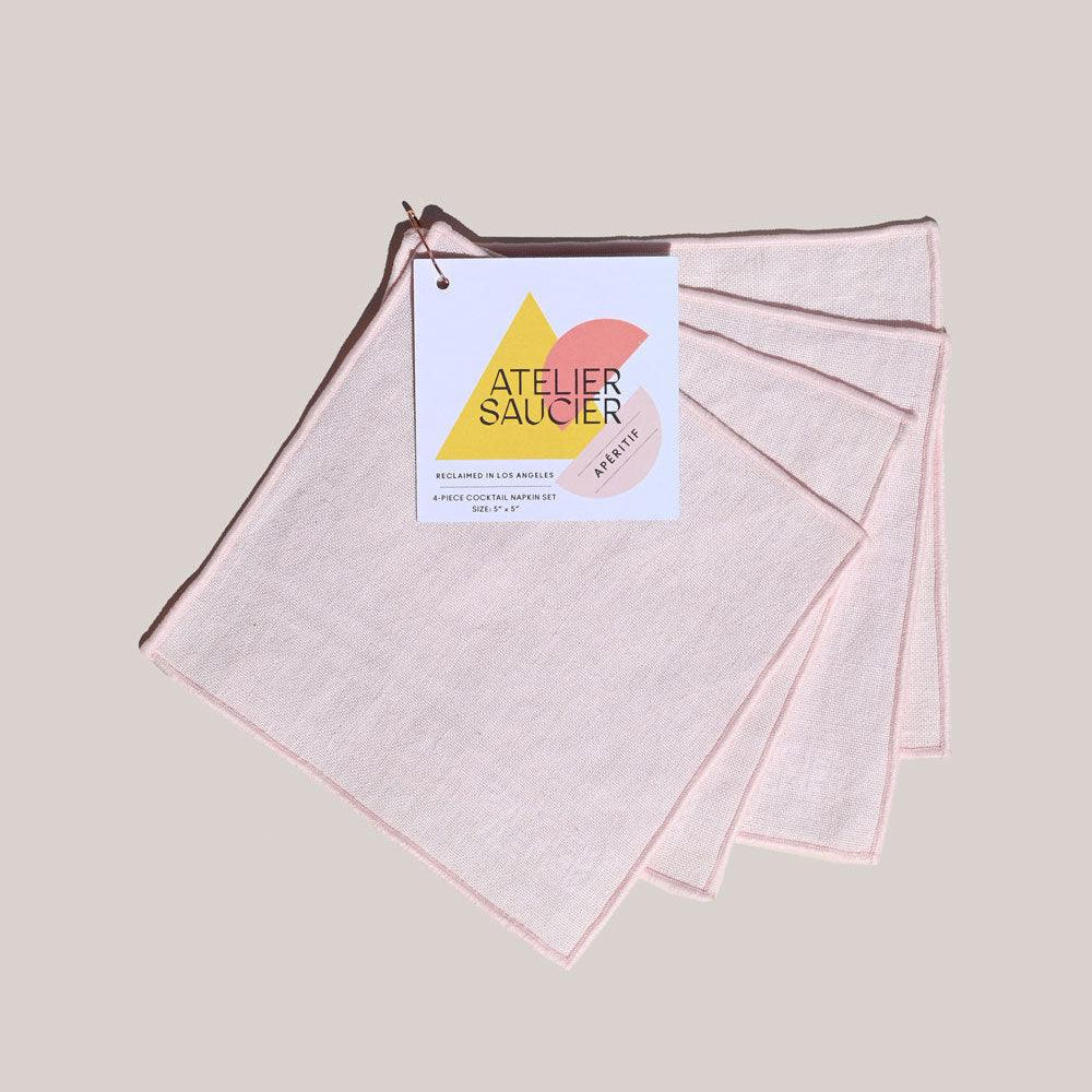 
                  
                    Blush Linen Cocktail Napkins | Set of 4 | Amazing Pinatas 
                  
                