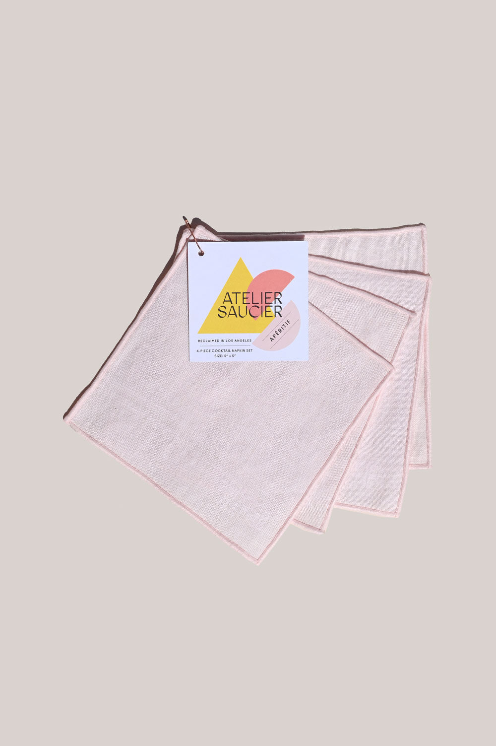 Blush Linen Cocktail Napkins | Set of 4 | Amazing Pinatas 