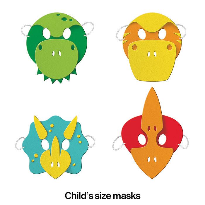 Boy Dino Party Foam Masks 4ct | Amazing Pinatas 