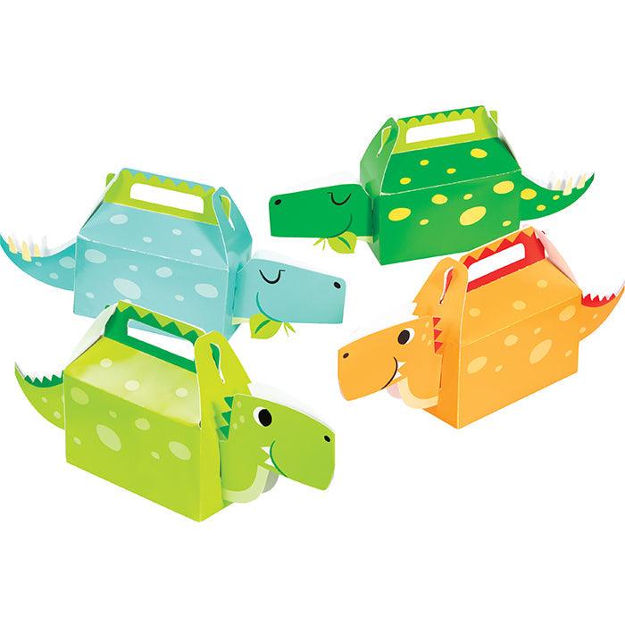 Boy Dino Party Treat Box 3D 4ct | Amazing Pinatas 