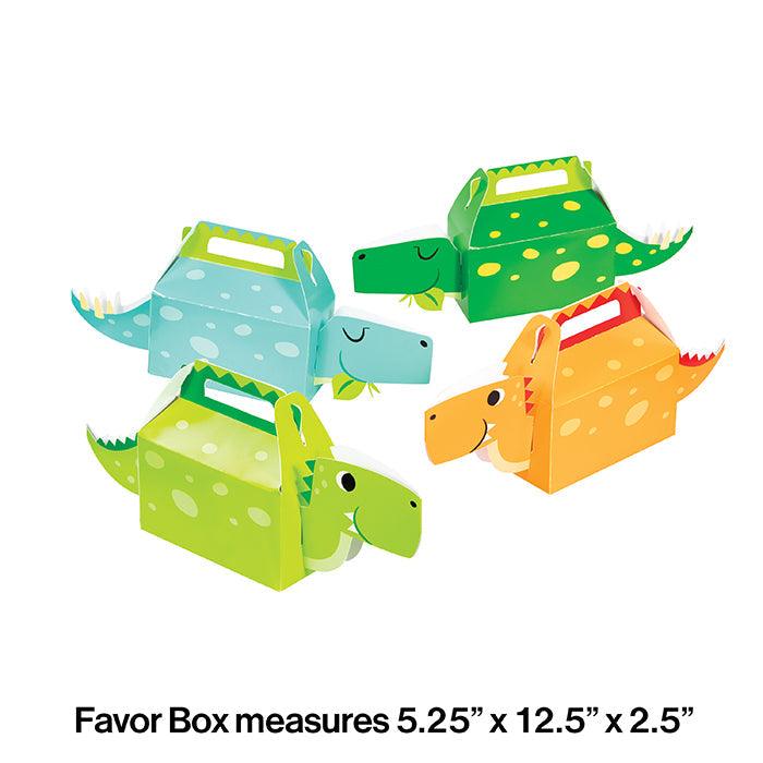 Boy Dino Party Treat Box 3D 4ct | Amazing Pinatas 