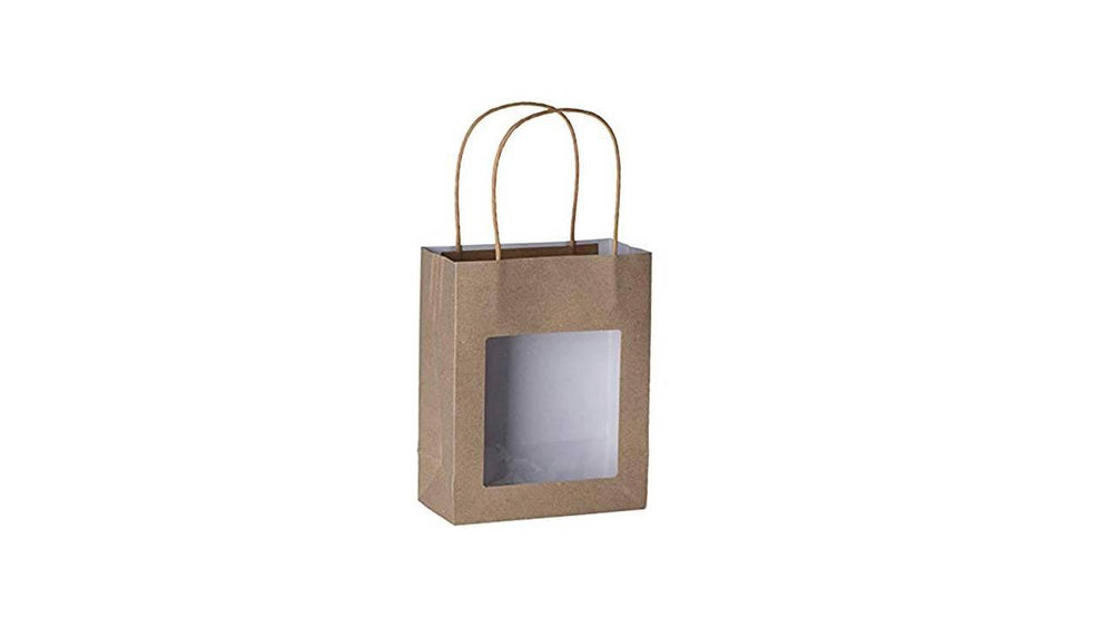 
                  
                    Brown Kraft Paper Bag With Window 20 Pack 7.75"X 6.25"X 3" | Amazing Pinatas 
                  
                