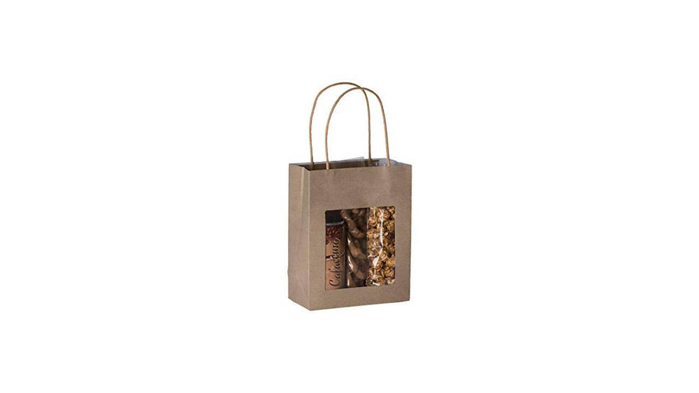 
                  
                    Brown Kraft Paper Bag With Window 20 Pack 7.75"X 6.25"X 3" | Amazing Pinatas 
                  
                