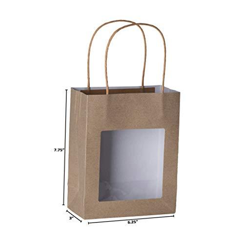 
                  
                    Brown Kraft Paper Bag With Window 20 Pack 7.75"X 6.25"X 3" | Amazing Pinatas 
                  
                