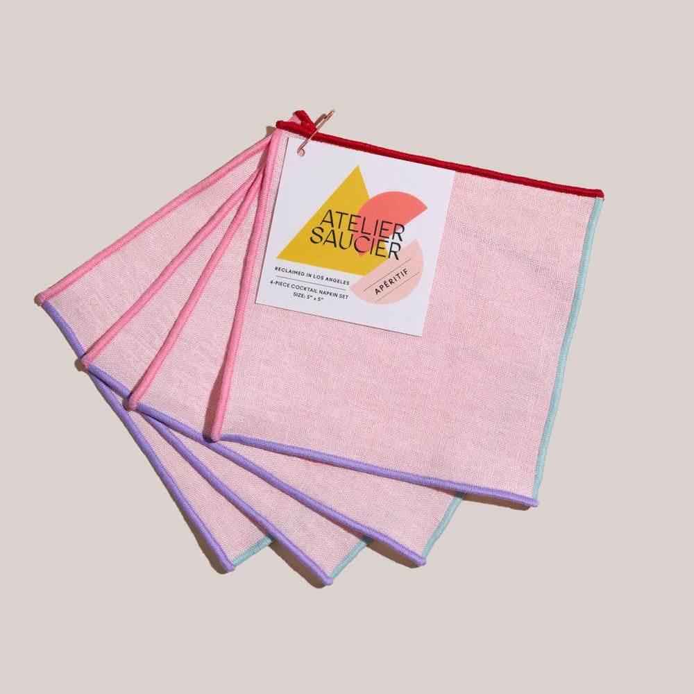 Candy Crush Linen Cocktail Napkins | Set of 4 | Amazing Pinatas 