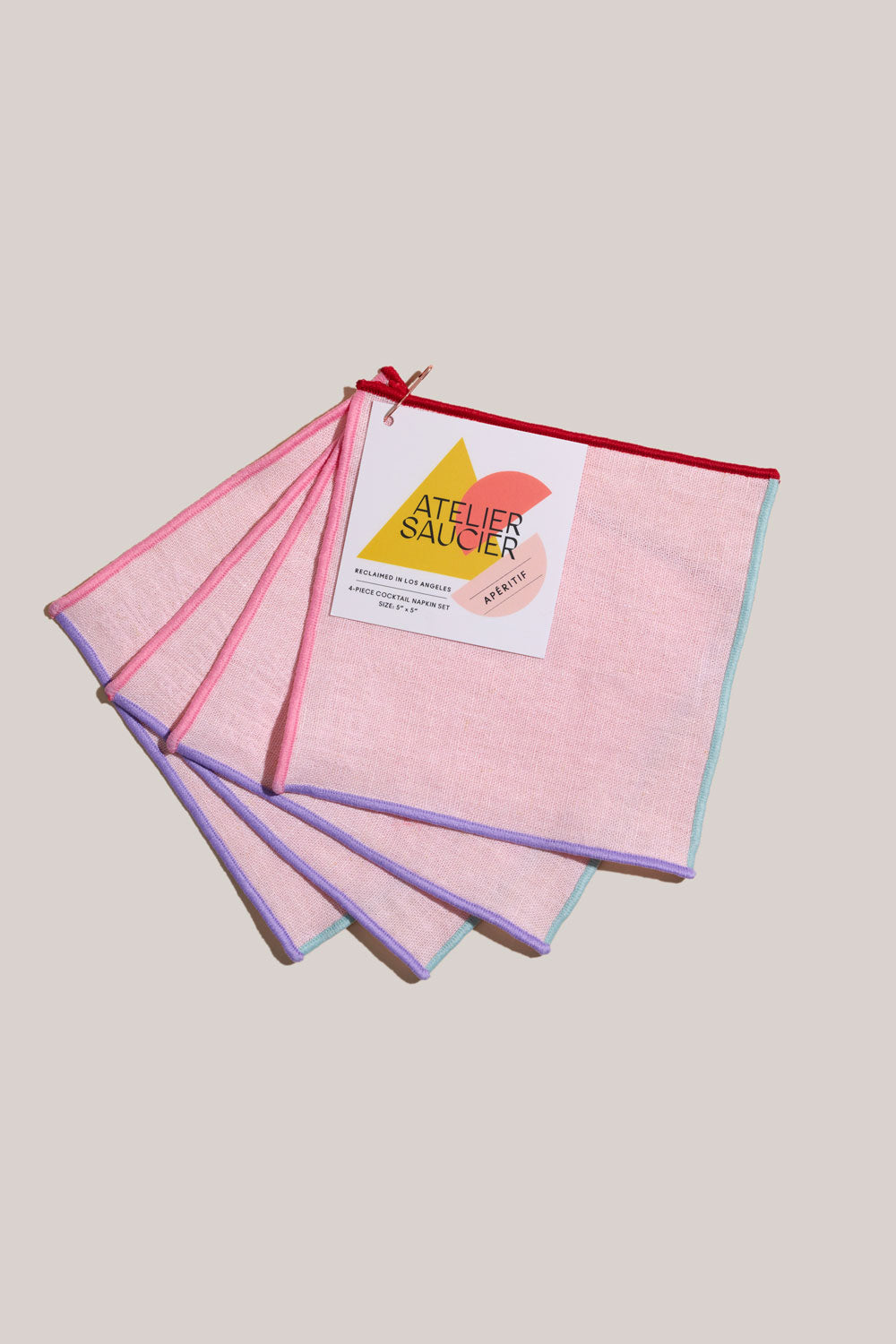 Candy Crush Linen Cocktail Napkins | Set of 4 | Amazing Pinatas 