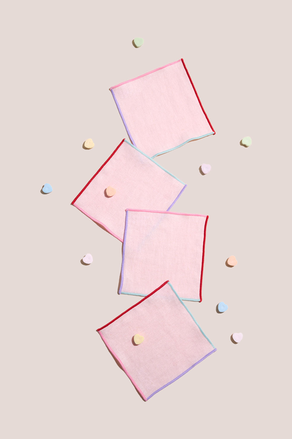 Candy Crush Linen Cocktail Napkins | Set of 4 | Amazing Pinatas 