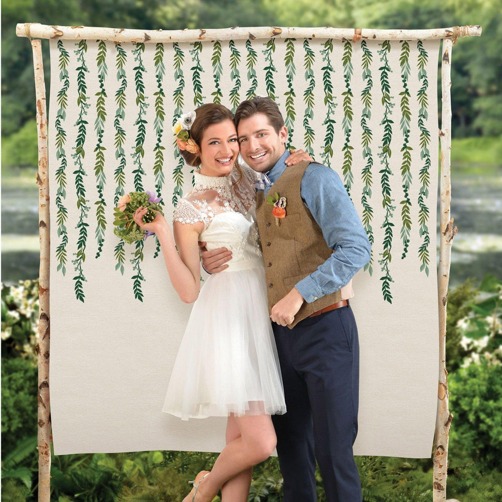 Canvas Love & Leaves Backdrop | Amazing Pinatas