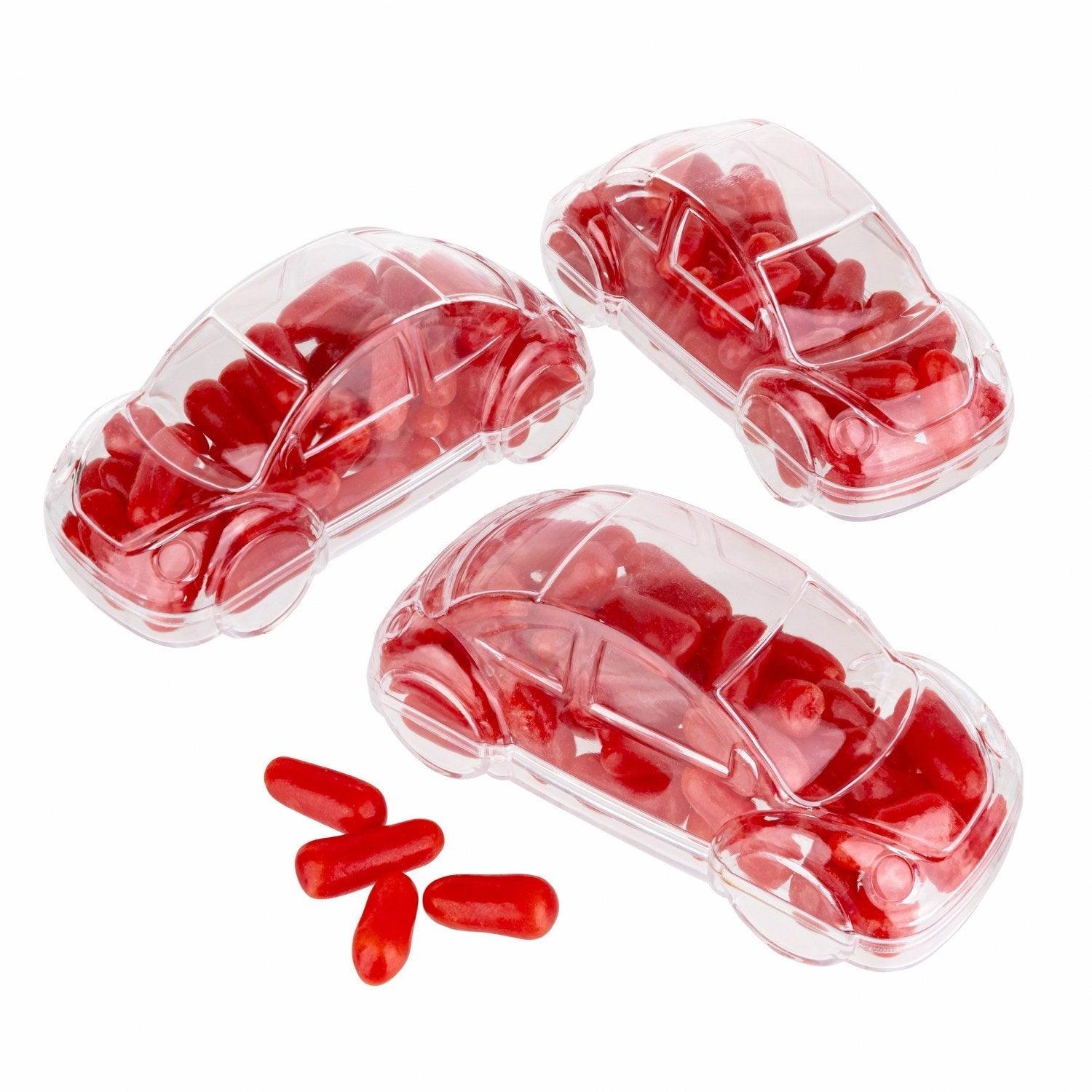 Car Shaped Acrylic Candy Boxes 16 Pack 4.56"X1.65" | Amazing Pinatas 