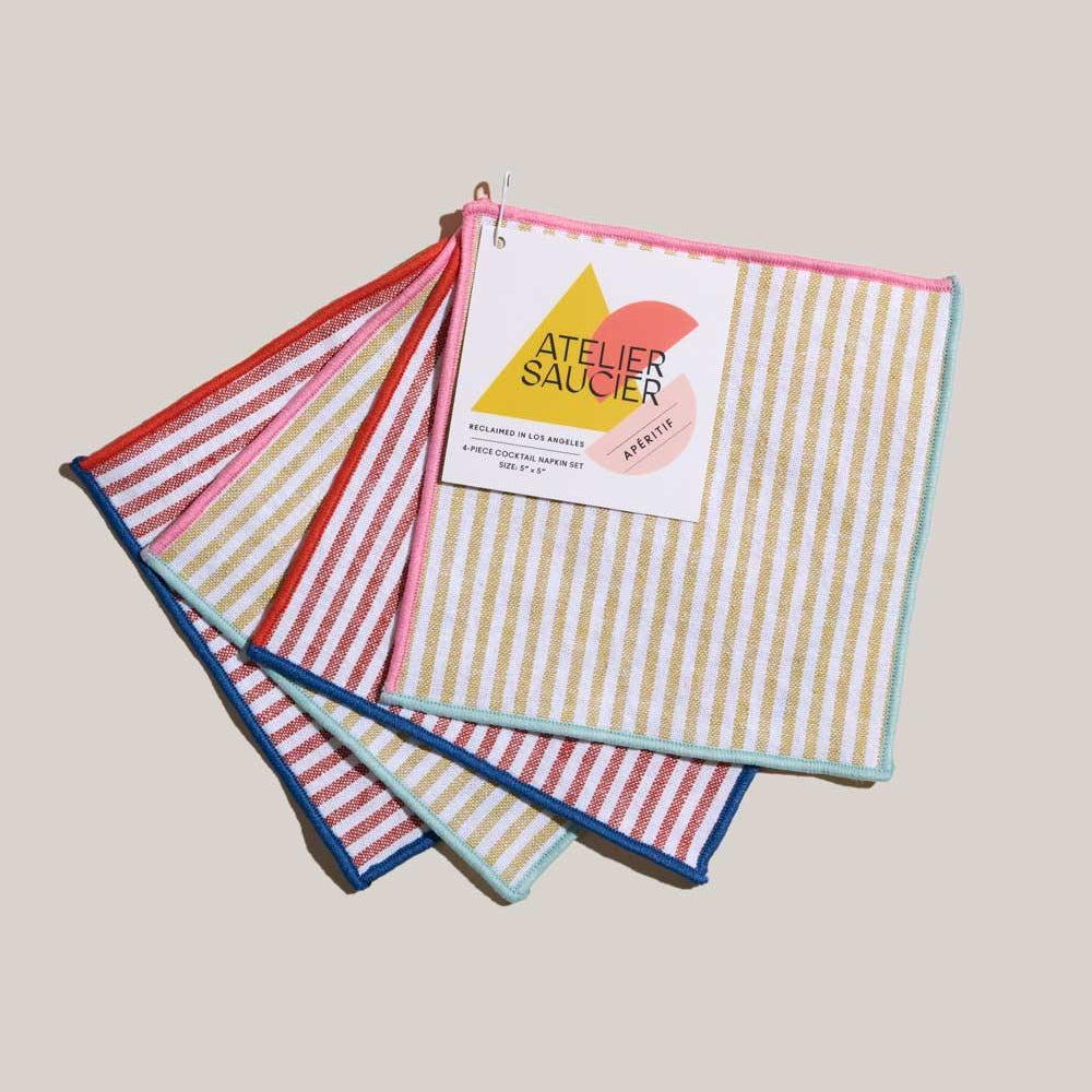 
                  
                    Carnival Stripe Cocktail Napkins | Set of 4 | Amazing Pinatas 
                  
                