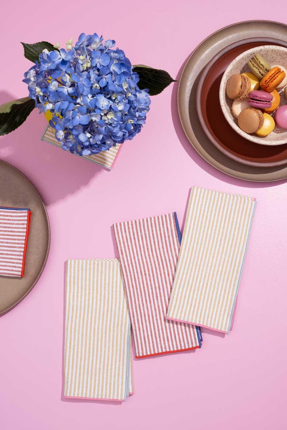 Carnival Stripe Napkins | Set of 4 | Amazing Pinatas 