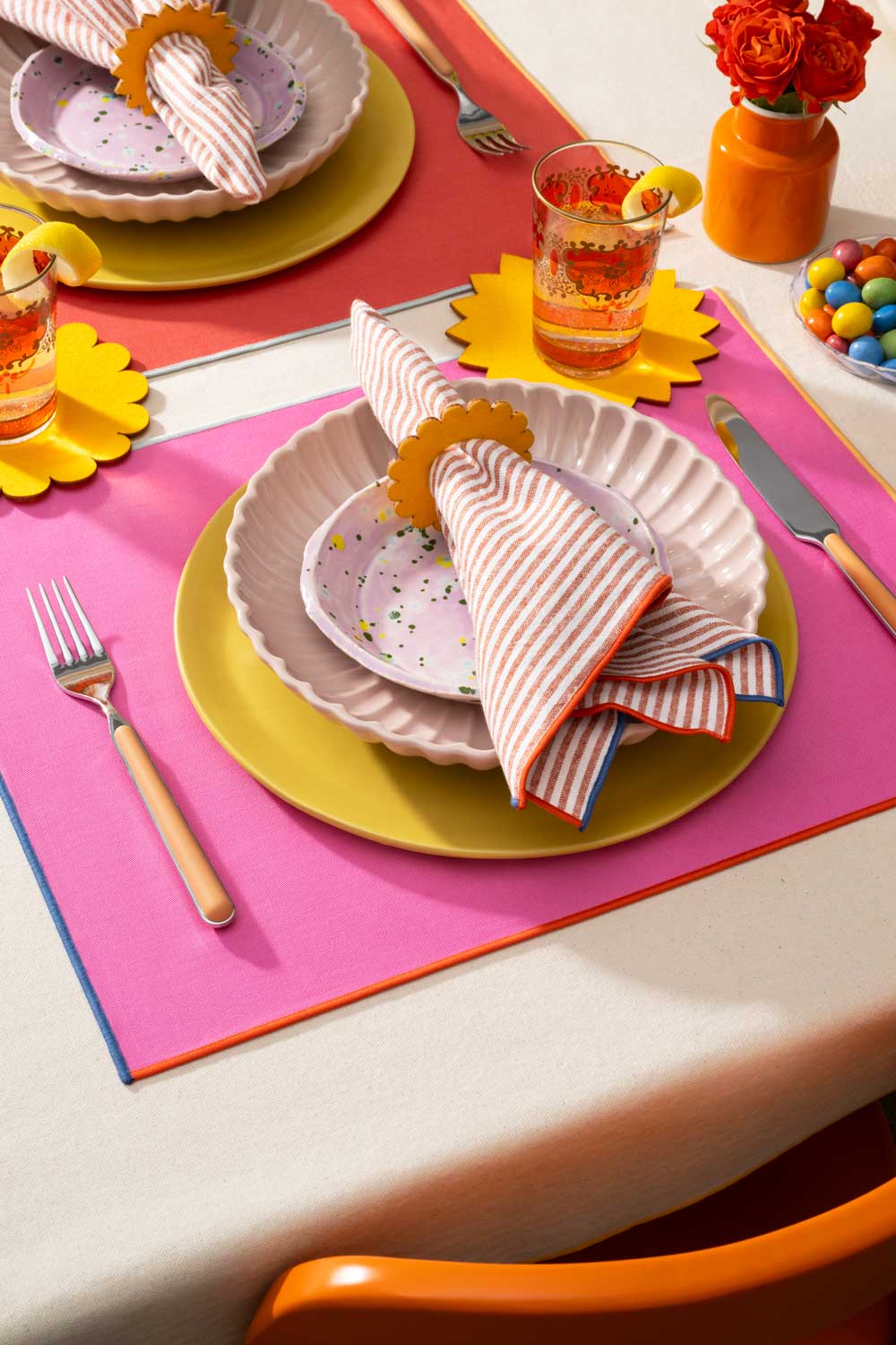 Carnival Stripe Napkins | Set of 4 | Amazing Pinatas 