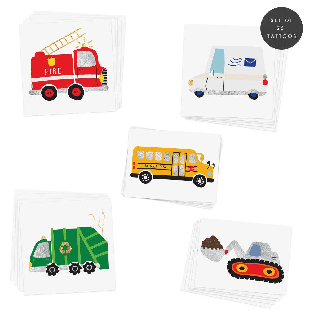 
                  
                    Cars & Trucks Variety Set Temporary Tattoos | 50 ct | Amazing Pinatas 
                  
                