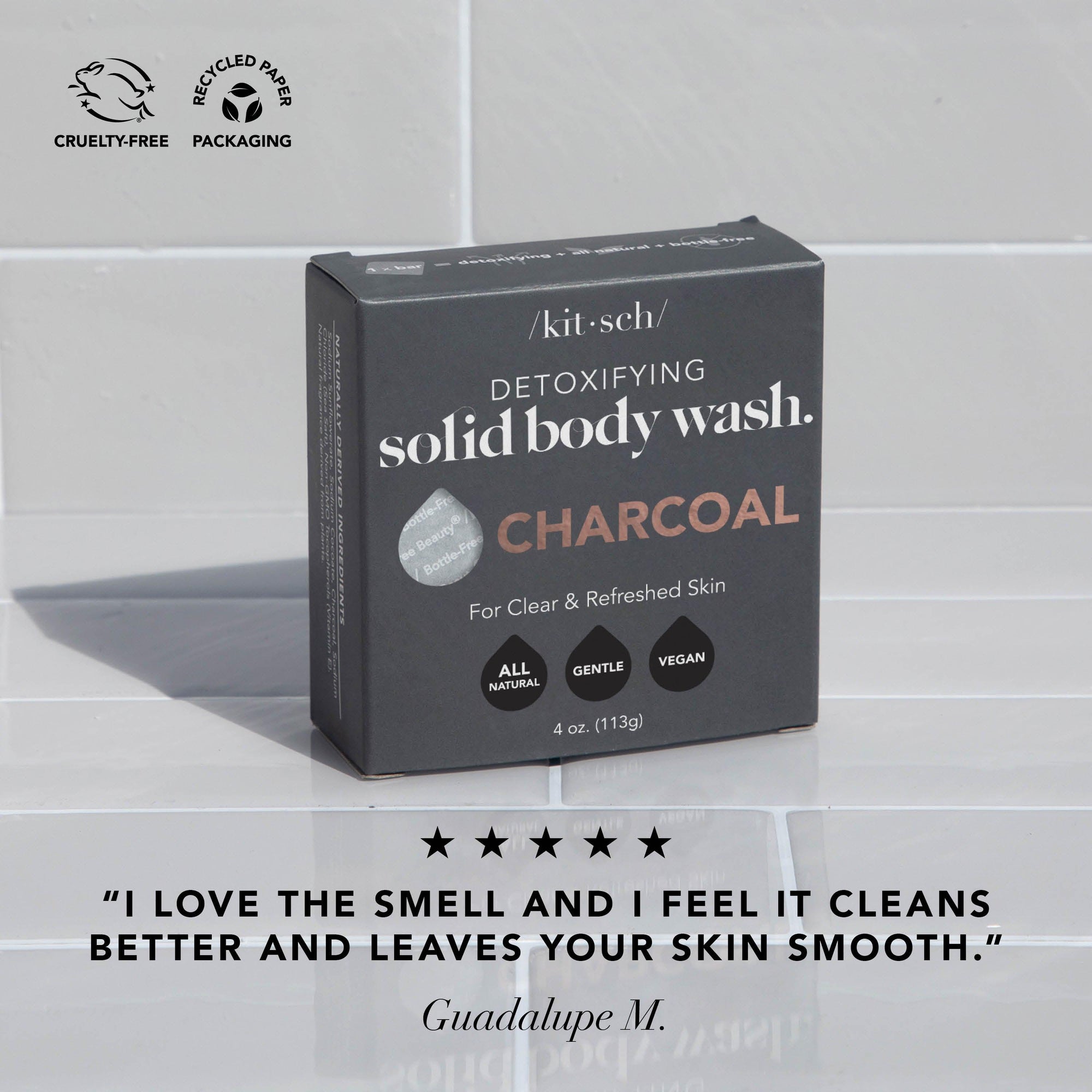 Charcoal Detoxifying Body Wash Bar | Amazing Pinatas 