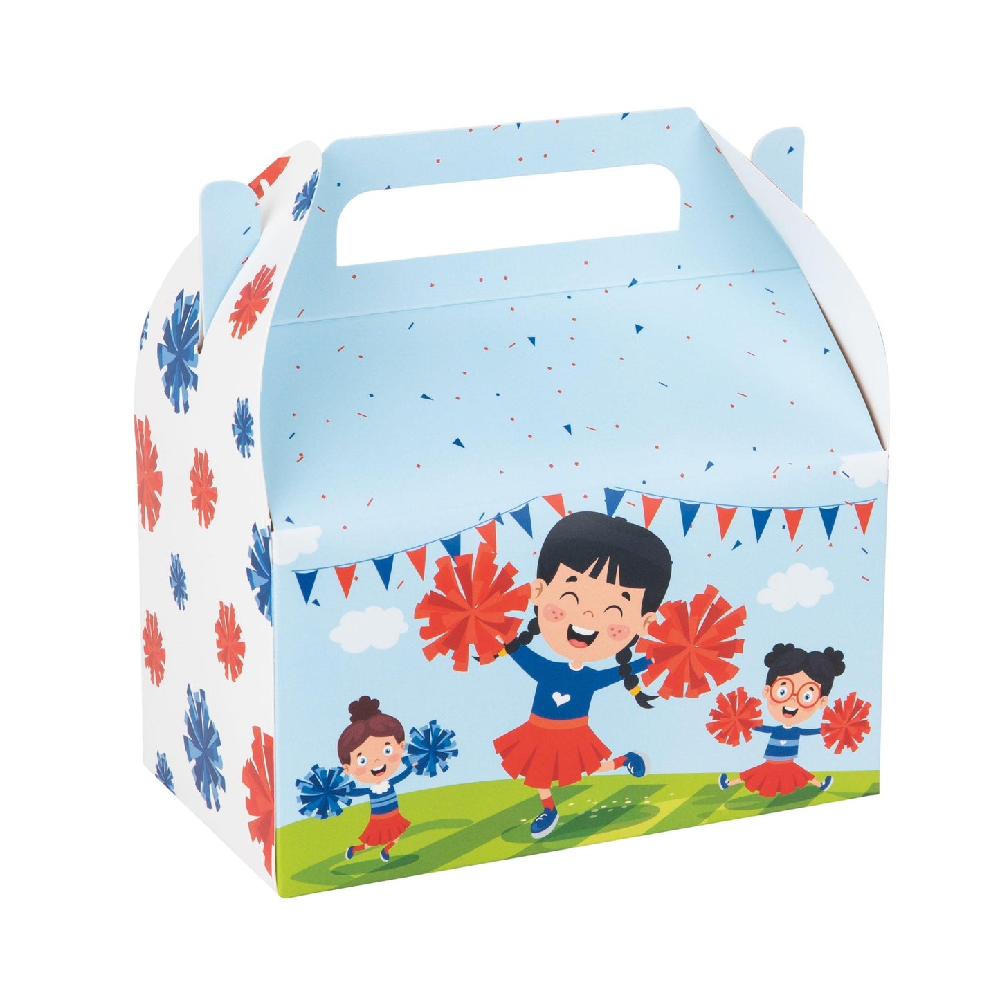 Cheerleader Paper Treat Box Birthday Rally Party Decor 6.25x3.75x3.5 Inches 20 Pack | Amazing Pinatas 