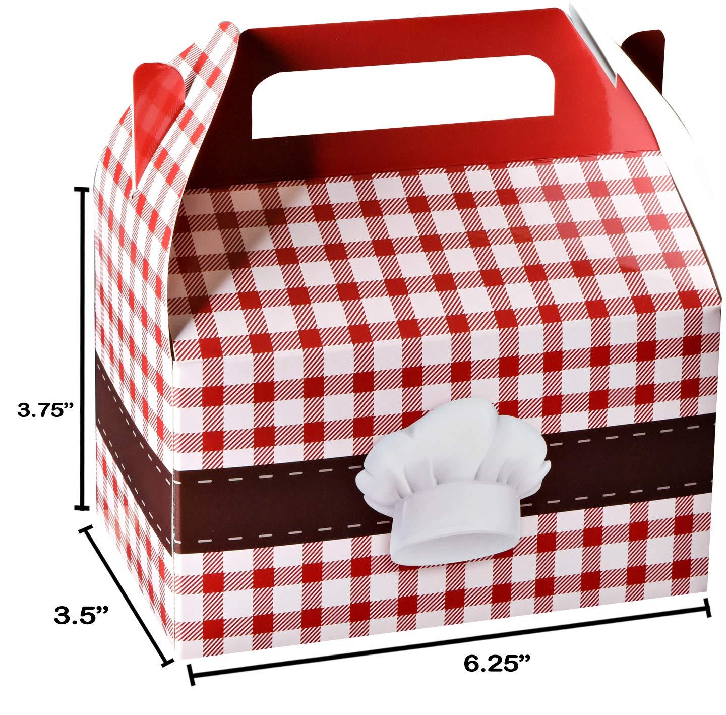 Chef Paper Treat Boxes 6.25" X 3.75" X 3.5" 20 Pack | Amazing Pinatas 