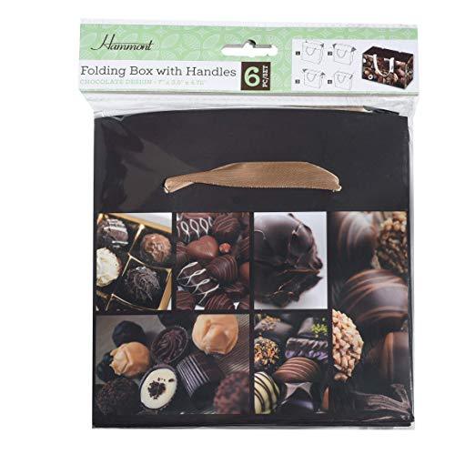 Chocolate Design Paper Gift Bag Box 12 Pack 7X3.5X4.75" | Amazing Pinatas 