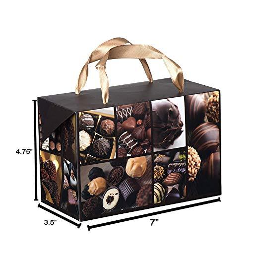 
                  
                    Chocolate Design Paper Gift Bag Box 12 Pack 7X3.5X4.75" | Amazing Pinatas 
                  
                