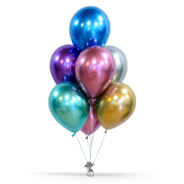 Chrome Metallic Latex Balloon Bouquet - Local Pickup Only | Amazing Pinatas