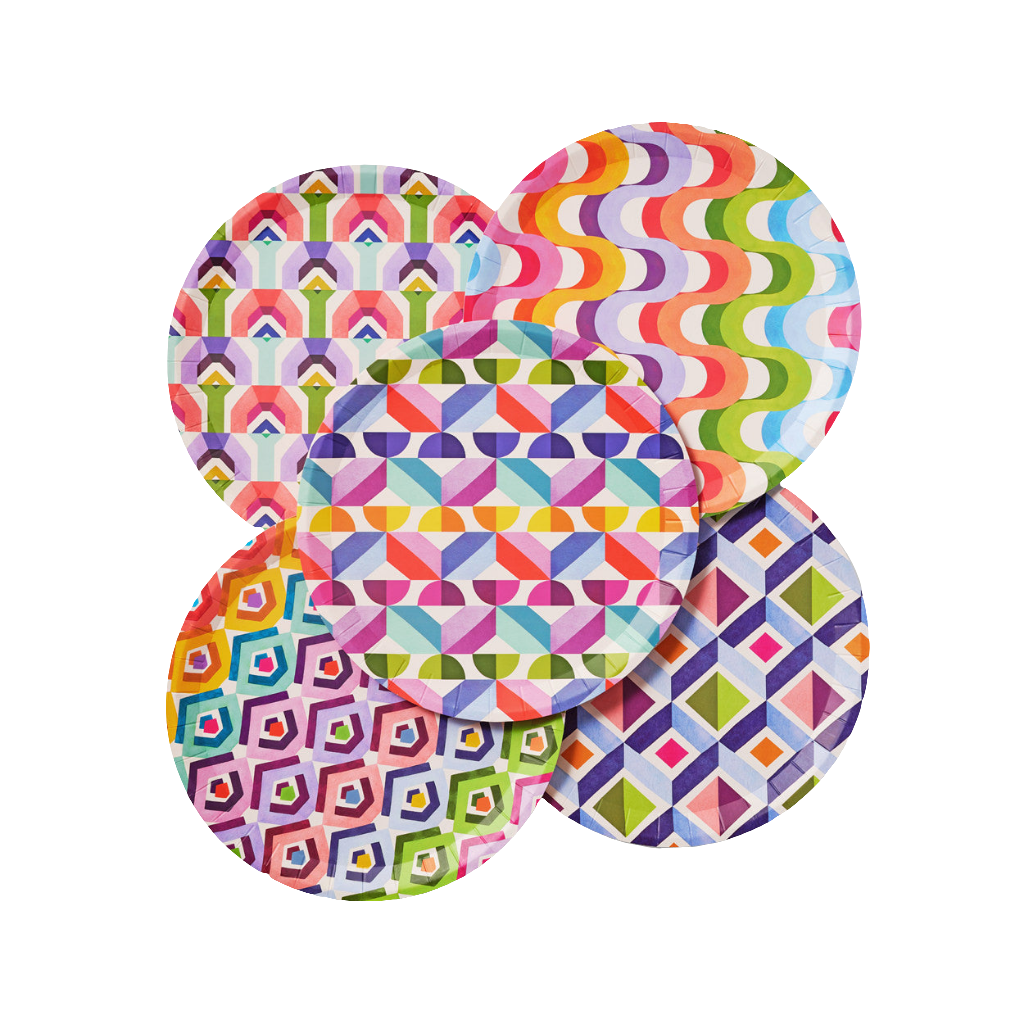 Color me Crazy Large Plates (10 per pack) | Amazing Pinatas 